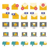 ilustración de correo electrónico paquete vector