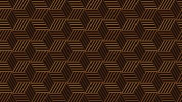 Abstract Geometric Vector Pattern. Luxury geometric background with brown color. Seamless chocolate brown hexagons with stripes pattern vector