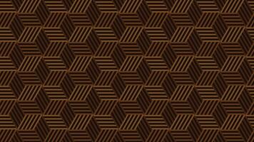 Abstract Geometric Vector Pattern. Luxury geometric background with brown color. Seamless chocolate brown hexagons with stripes pattern vector