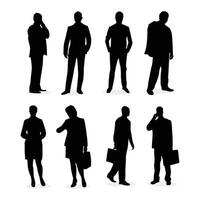 Business Leader, Silhouette of business people icons. vector