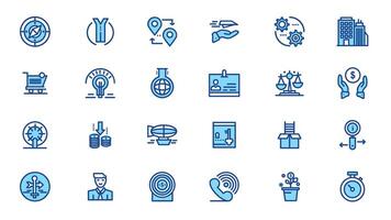 Business elements and metaphore symbols. Simple vector art style business icons pack. Vector illustration