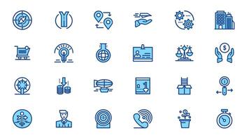 Business elements and metaphore symbols. Simple vector art style business icons pack. Vector illustration