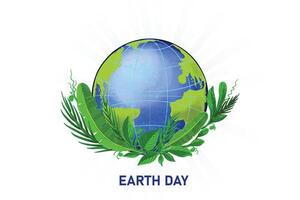 Happy earth day eco friendly concept design vector