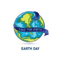 Happy earth day eco friendly concept design vector