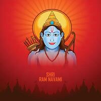 Ram Navami Hindu Festival with background vector