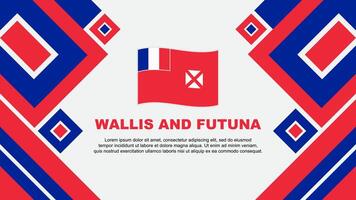 Wallis And Futuna Flag Abstract Background Design Template. Wallis And Futuna Independence Day Banner Wallpaper Vector Illustration. Wallis And Futuna Cartoon