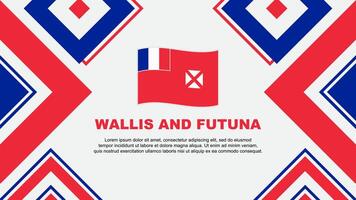 Wallis And Futuna Flag Abstract Background Design Template. Wallis And Futuna Independence Day Banner Wallpaper Vector Illustration. Wallis And Futuna Independence Day