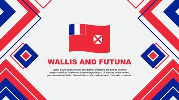 Wallis And Futuna Flag Abstract Background Design Template. Wallis And Futuna Independence Day Banner Wallpaper Vector Illustration. Wallis And Futuna Background