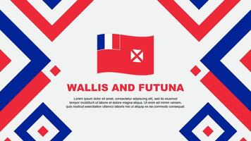 Wallis And Futuna Flag Abstract Background Design Template. Wallis And Futuna Independence Day Banner Wallpaper Vector Illustration. Wallis And Futuna Template