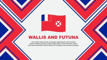 Wallis And Futuna Flag Abstract Background Design Template. Wallis And Futuna Independence Day Banner Wallpaper Vector Illustration. Wallis And Futuna Vector