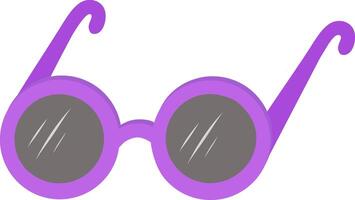 Sunglasses . Vector illustration of purple sunglasses. Modern flat icon in stylish colors. Round glasses. The site page and the design element of the mobile application.