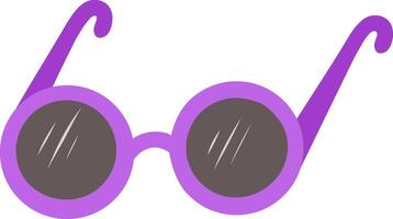 Sunglasses . Vector illustration of purple sunglasses. Modern flat icon in stylish colors. Round glasses. The site page and the design element of the mobile application.