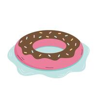 Inflatable ring in the form of donut vector