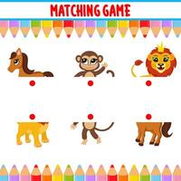 Matching children educational game match objects Vector Image