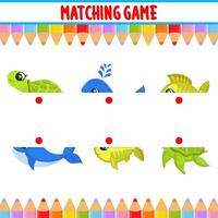 Matching children educational game match objects Vector Image