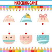 Matching children educational game match objects Vector Image