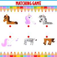 Matching children educational game match objects Vector Image