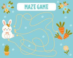 Square maze game for children puzzle for children labyrinth riddle find the right path vector