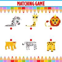 Matching children educational game match objects Vector Image