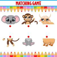 Matching children educational game match objects Vector Image