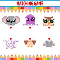 Matching children educational game match objects Vector Image