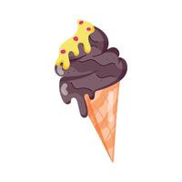 ice Cream Flat Style Stickers vector