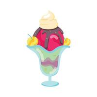 ice Cream Flat Style Stickers vector