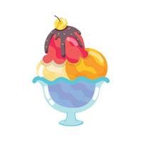 Cream Desserts Flat Style Stickers vector