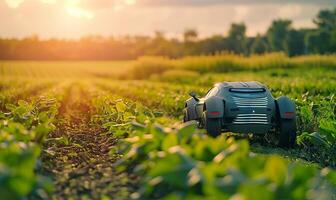 AI generated Robotics in agriculture, smart farming photo