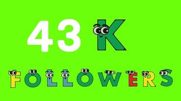 seguidor dibujos animados alfabetos letras texto animado video. video