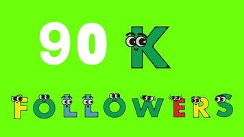 Follower Cartoon alphabets letters text animated video. video