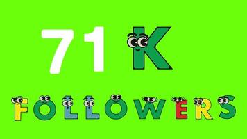 Follower Cartoon alphabets letters text animated video. video