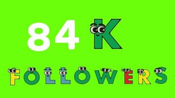 Follower Cartoon alphabets letters text animated video. video