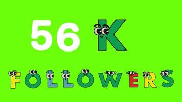 Follower Cartoon alphabets letters text animated video. video