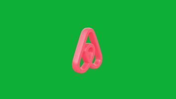 Animé airbnb logo conception avec vert écran video