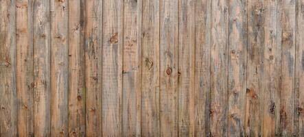 Brown Wooden Texture Background in Web Banner Template Header. photo