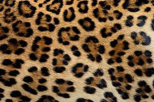 Close Up, Exquisite Leopard Fur Texture. photo