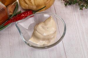 Burger sauce in the bowl photo