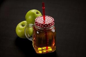 Fresh sweet natural apple juice photo