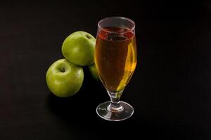 Fresh sweet natural apple juice photo