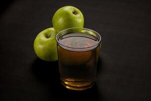 Fresh sweet natural apple juice photo