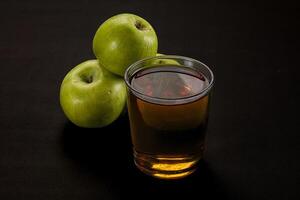 Fresh sweet natural apple juice photo