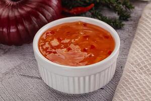 Asian sweet and sour chilli sauce photo
