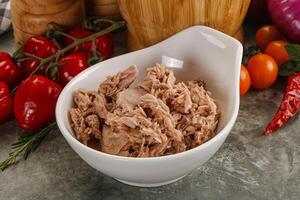 Canned tuna fish for salad photo