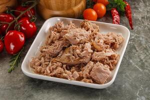 Canned tuna fish for salad photo