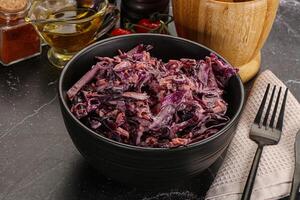 Coleslaw salad with cabbage and carrot photo