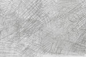 Abstract Gray Crayon Drawing on Paper Texture Background photo