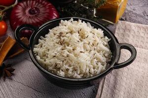 Indian cuisine jeera basmati rice photo