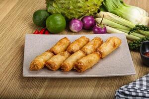 Vietnamese cuisine fried spring roll photo