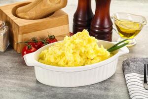 Mashed potato Puree with butter photo